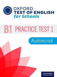 B1 Practice Test OTEFS cover Audioscript