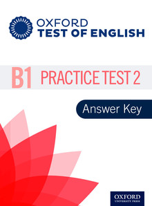 B1 Practice Test 2 OTE cover Answer Key
