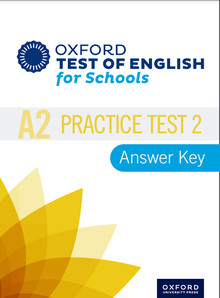 A2 practice test 2 OTEFS Answerkey cover